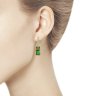 Серьги из золота с бриллиантами и турмалином (Арт.6024246)