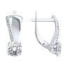 Серьги из серебра с фианитами (Арт.94022945)