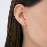Серьги пусеты золотые пробы 585 с топазом (Арт.729230)