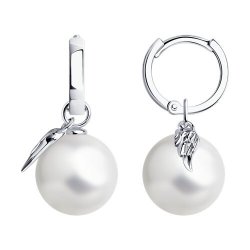 Серьги из серебра с жемчугом (Арт.94025023)