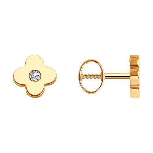 Серьги из золота с фианитами (Арт.0200215)