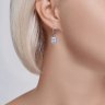 Серьги из серебра с фианитами и эмалью (Арт.94026067)
