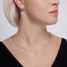 Серьги из серебра с фианитами и эмалью (Арт.94026067)