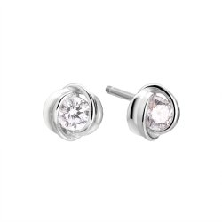 Серьги из серебра с фианитом (Арт.cz-e04726-x-w-w-x-x)