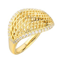Кольцо из серебра с фианитом (Арт.fa-r02302-x-l-x-x-w)