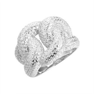 Кольцо с фианитом «Chain Glow» серебро 925 Fresh Jewelry (арт.MP-R00846-X-W-X-X-W)