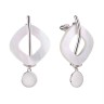 Серьги серебряные с жемчугом «Гравитация линий» Fresh Jewelry (арт.PI-E03230-X-W-PN-X-X)