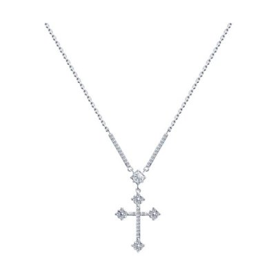 Колье из серебра с фианитами «Сияющий Крест» Соколов (арт.9407-0295)