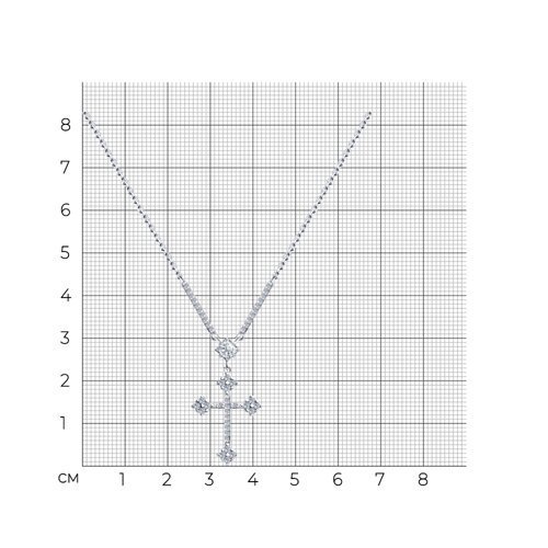 Колье из серебра с фианитами (Арт.94070295)