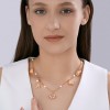 Колье из золочёного серебра с жемчугом и фианитами «Морской мираж» Соколов (арт.93-370-00018-1)