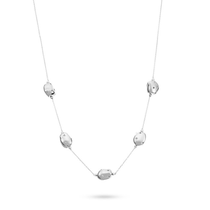 Ожерелье из серебра с куб. цирконием (Арт.rb-n330-1-x-w-x-x-w)