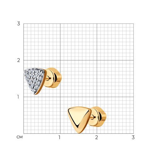 Серьги из золота с бриллиантами (Арт.1021431)