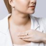Кольцо золотое пробы 585 с жемчугом (Арт.791010)
