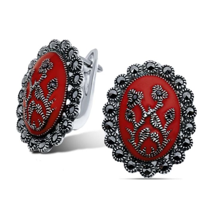 Серьги Серебряные крылья (Арт.22391125d_jemal_markazit)