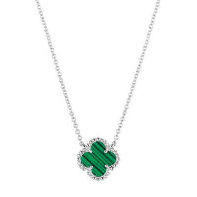 Ожерелье из серебра с малахитом (Арт.tc-n01829-x-w-mal-x-x)