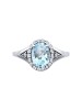 Кольцо из серебра с топазом и фианитами «Ледяная аура» Соколов (арт.94-310-00179-1)
