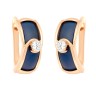 Серьги серебряные с керамикой и фианитами «Ночная Волна» Fresh Jewelry (арт.TM-E01164-Вl-G-W-X-X)