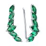Серьги из серебра с ситаллами (Арт.94-320-02173-2)