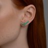 Серьги из серебра с ситаллами (Арт.94-320-02173-2)