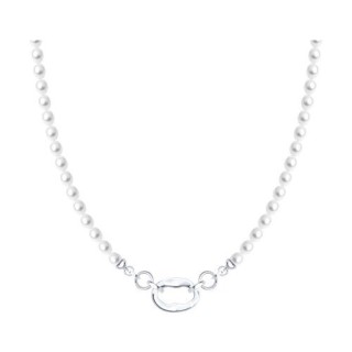 Колье из серебра с жемчугом «Белая Лагуна» Соколов (арт.94-370-00170-1)