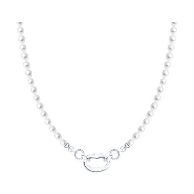 Колье из серебра с жемчугом «Белая Лагуна» Соколов (арт.94-370-00170-1)
