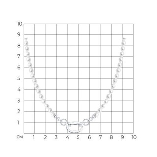 Колье из серебра с жемчугом «Белая Лагуна» Соколов (арт.94-370-00170-1)