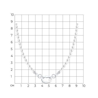 Колье из серебра с жемчугом «Белая Лагуна» Соколов (арт.94-370-00170-1)