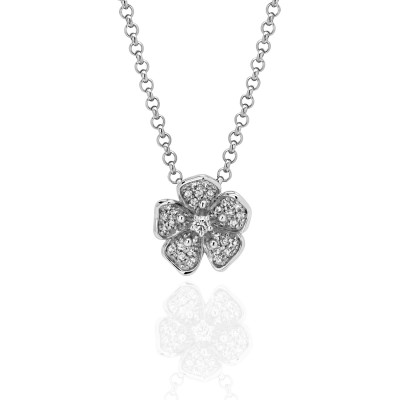 Ожерелье с бриллиантами «Белый Цветок Elegance» из белого золота Estet (арт.01Л621876)