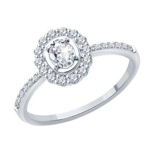 Кольцо из белого золота 585 с бриллиантами Соколов (Арт.9010165)