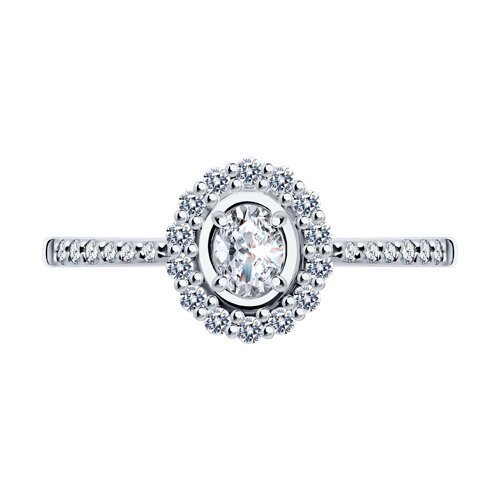 Кольцо из белого золота 585 с бриллиантами Соколов (Арт.9010165)