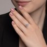Кольцо из белого золота 585 с бриллиантами Соколов (Арт.9010165)