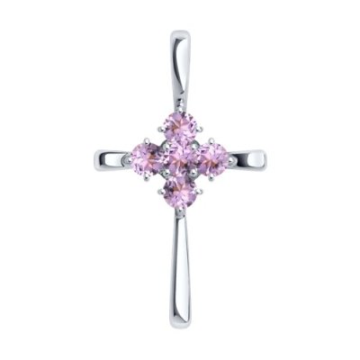 Подвеска из серебра с аметистами (Арт.92030723)