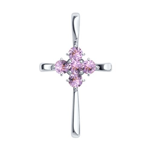 Подвеска из серебра с аметистами (Арт.92030723)