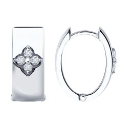 Серьги из белого золота с бриллиантами (Арт.1022248-3)