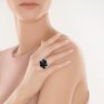 Кольцо из золота с бриллиантом и ониксом (Арт.r25265_ox_yg)