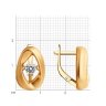 Серьги из золочёного серебра с фианитами (Арт.93-120-01739-1)