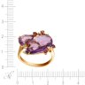 Кольцо из золота с аметистом и бриллиантом (Арт.r32722_am_tu_yg)