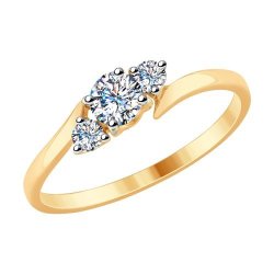 Кольцо из золота с фианитами (Арт.31-110-00094-1)