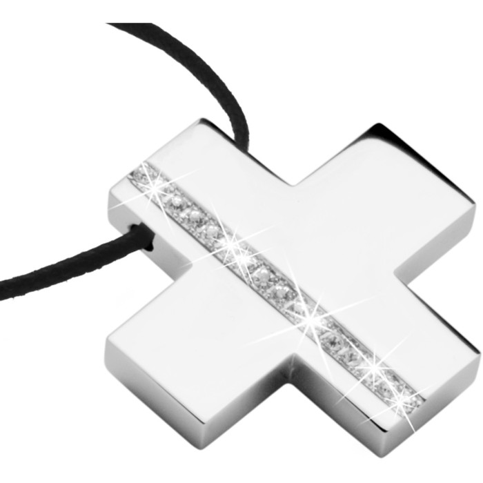Ожерелье со сталью и кристаллами Swarovski «Templaria Cross» Brosway (арт.TP05)