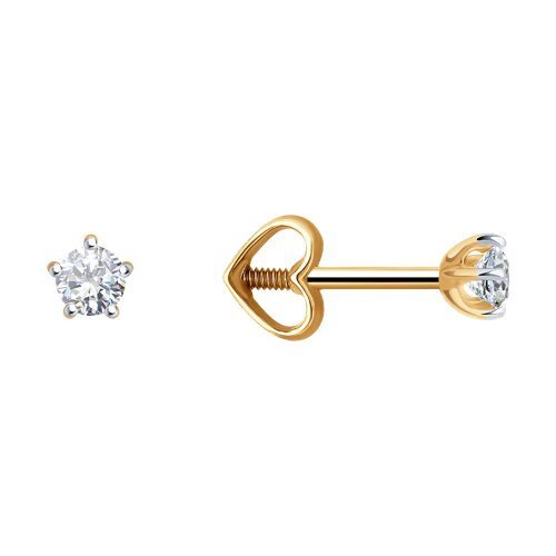 Серьги из золота с фианитами (Арт.51-122-01365-3)
