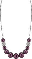 Ожерелье из серебра с жемчугом и кристаллом swarovski (Арт.203l-18)