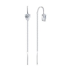 Серьги из серебра с фианитами (Арт.94-123-01501-1)