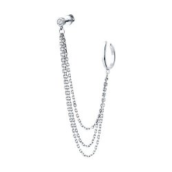 Серьга из серебра с фианитом (Арт.94170244)