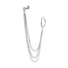 Серьга из серебра с фианитом (Арт.94170244)