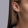 Серьга из серебра с фианитом (Арт.94170244)