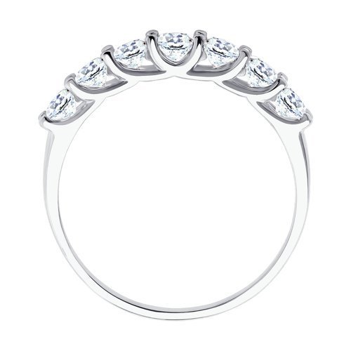 Кольцо из белого золота с фианитами (Арт.017052-3)