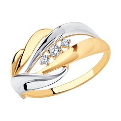 Кольцо из золота с фианитами (Арт.017459)
