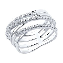 Кольцо из серебра с фианитами (Арт.94012050)
