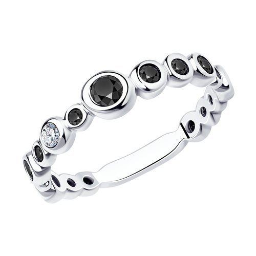 Кольцо из серебра с фианитами (Арт.94012431)