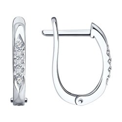 Серьги из белого золота с бриллиантами (Арт.52-220-02079-1)
